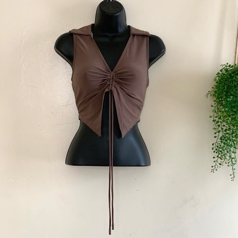 Brown Crop Top